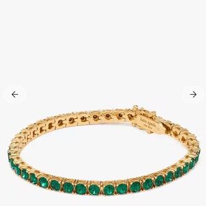 Kate Spade Emerald Green and Gold Bracelet